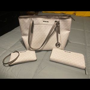 Michael Kors shoulder bag, extra large wallet and wristlet